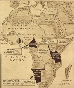 Map of Africa during WWI.